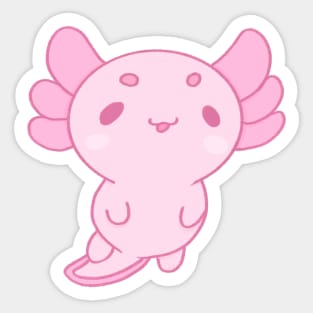 Pink  axolotl Sticker